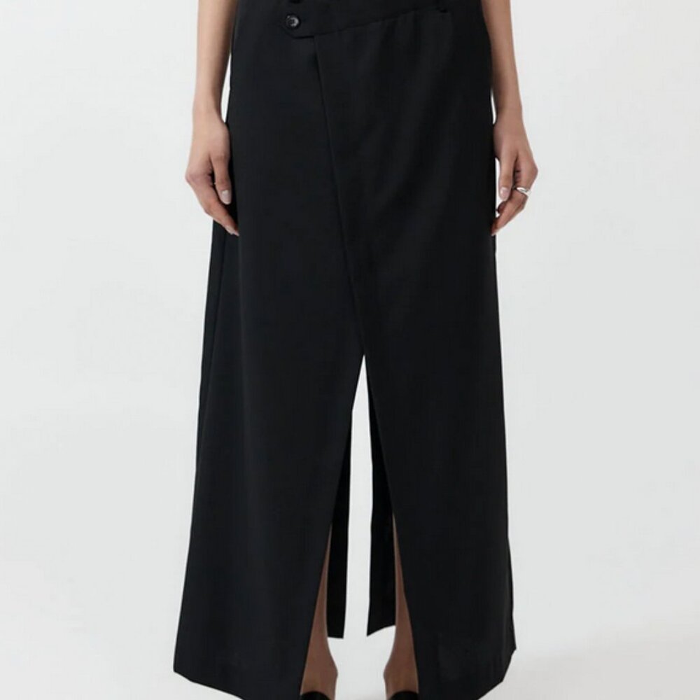 St. Agni Deconstructed Waist Maxi Skirt - Black